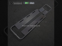 60mm Hospital Plexing Scoop Stretcher Trolley Potência manual 180° Ajustável