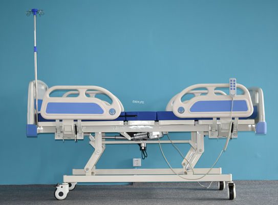 3 Função Manual Cama de hospital com laterais de berço dobráveis ABS cabeça/pedestal