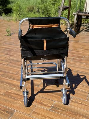 Escalinha de escada de alumínio espessado dobrável com tecido de PVC 4 rodas e 6 alças