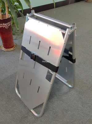 Placa dura de liga de alumínio, de duas dobras, estende-se para transferência de pacientes, leve e conveniente de transportar.