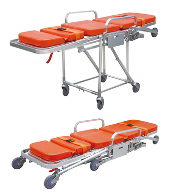 Bom preço. Cadeira de alumínio de liga de tipo de ambulância estende com costas ajustáveis para resgate de emergência e resgate em espaço limitado on-line