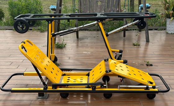 Ambulatório de primeira ajuda em liga de alumínio espessado com perna dobrável Estrutura mecânica Ajuste de altura Ajuste de perna e costas