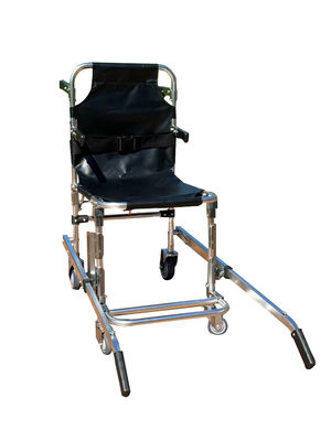 Escalinha de escada de alumínio espessado dobrável com tecido de PVC 4 rodas e 6 alças