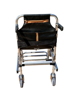 Escalinha de escada de alumínio espessado dobrável com tecido de PVC 4 rodas e 6 alças