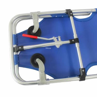 Vendas quentes duas rodas maca dobrável 55cm da ambulância da dobradura de uma emergência de 60 graus