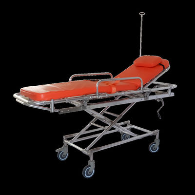 Trole de transferência da carga da liga de alumínio de 88CM 1.9M Patient Transfer Trolley
