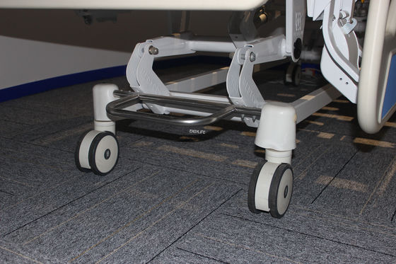 Cama de hospital elétrica laminada do aço 85in para o uso W105 da casa branco com toalete