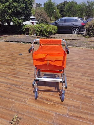 Bom preço. Escalinha de alumínio de quatro rodas, tecido de PVC dobrável para transferência de pacientes de emergência on-line
