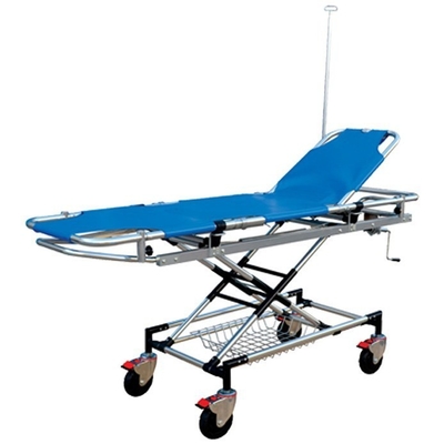 qualidade O trolley médico azul de emergência de maca e veículo de transferência PVC superfície anti-sujidade fábrica