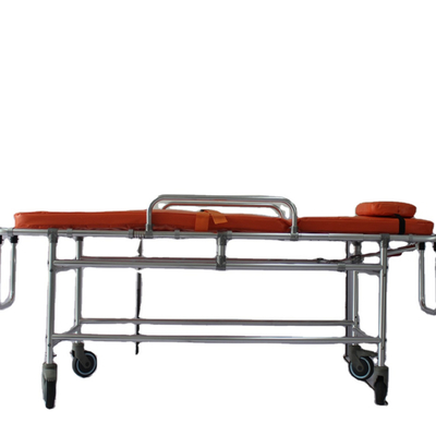 Bom preço. Maca de hospital de 190 cm e 21 polegadas para transferência de paciente carrinho de liga de alumínio não magnético on-line