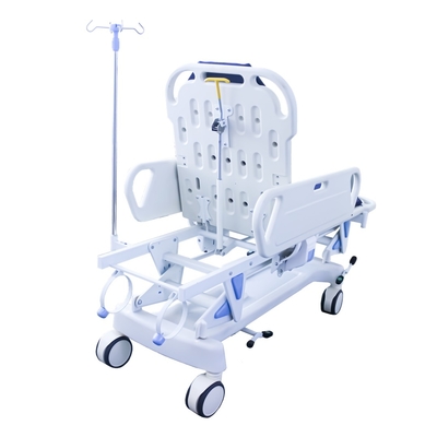 Bom preço. Trole paciente de dobramento médico 560MM da maca do hospital da cama da emergência de transferência da ambulância ajustável 30CM on-line